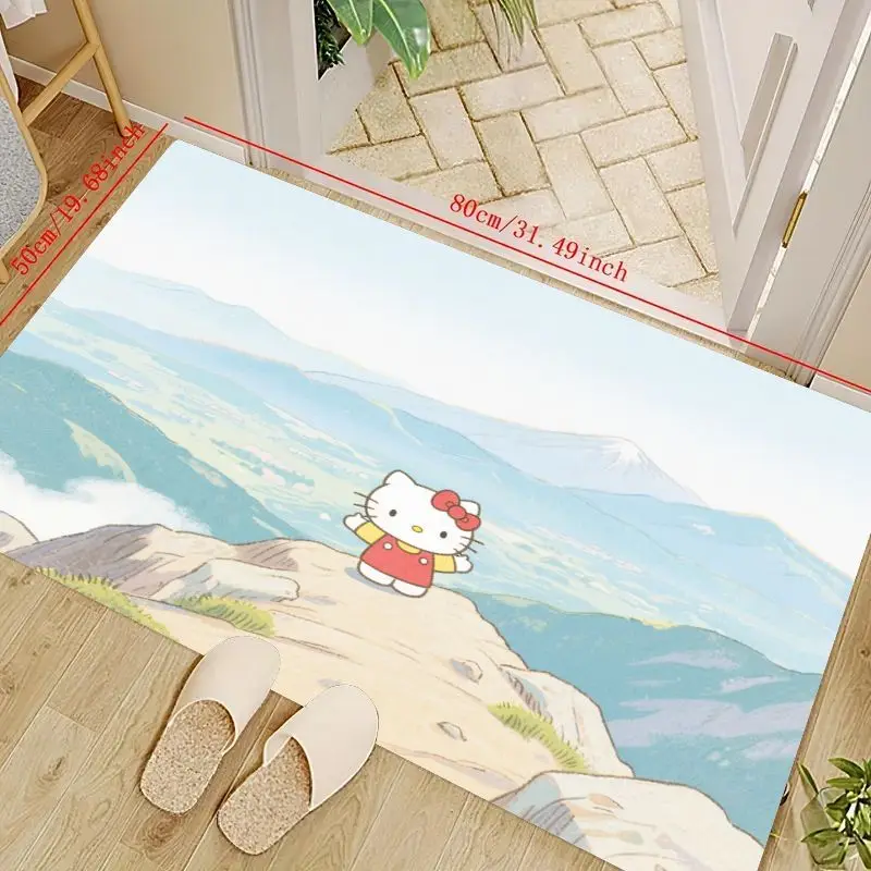 1PC 50x80cm (19.68x31.49 inch) Cute Hello Kitty Mountain View Floor Mat, Kawaii Anime Cartoon Character on Cliff Scenic Landscap
1PC 50x80cm (19.68x31.49 inch) Cute Hello Kitty Mountain View Floor Mat, Kawaii Anime Cartoon Character on Cliff Scenic Landscap
