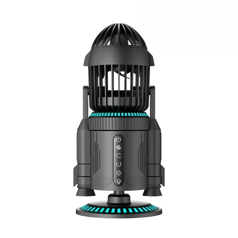 Small and medium-sized rocket fan office desktop dual-drive spray system
Small and medium-sized rocket fan office desktop dual-drive spray system