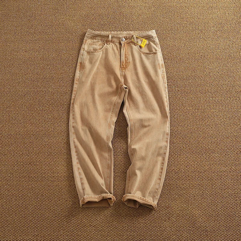 Solid color loose cone small straight pants men's advanced sense cotton twill woven simple cargo pants
Solid color loose cone small straight pants men's advanced sense cotton twill woven simple cargo pants