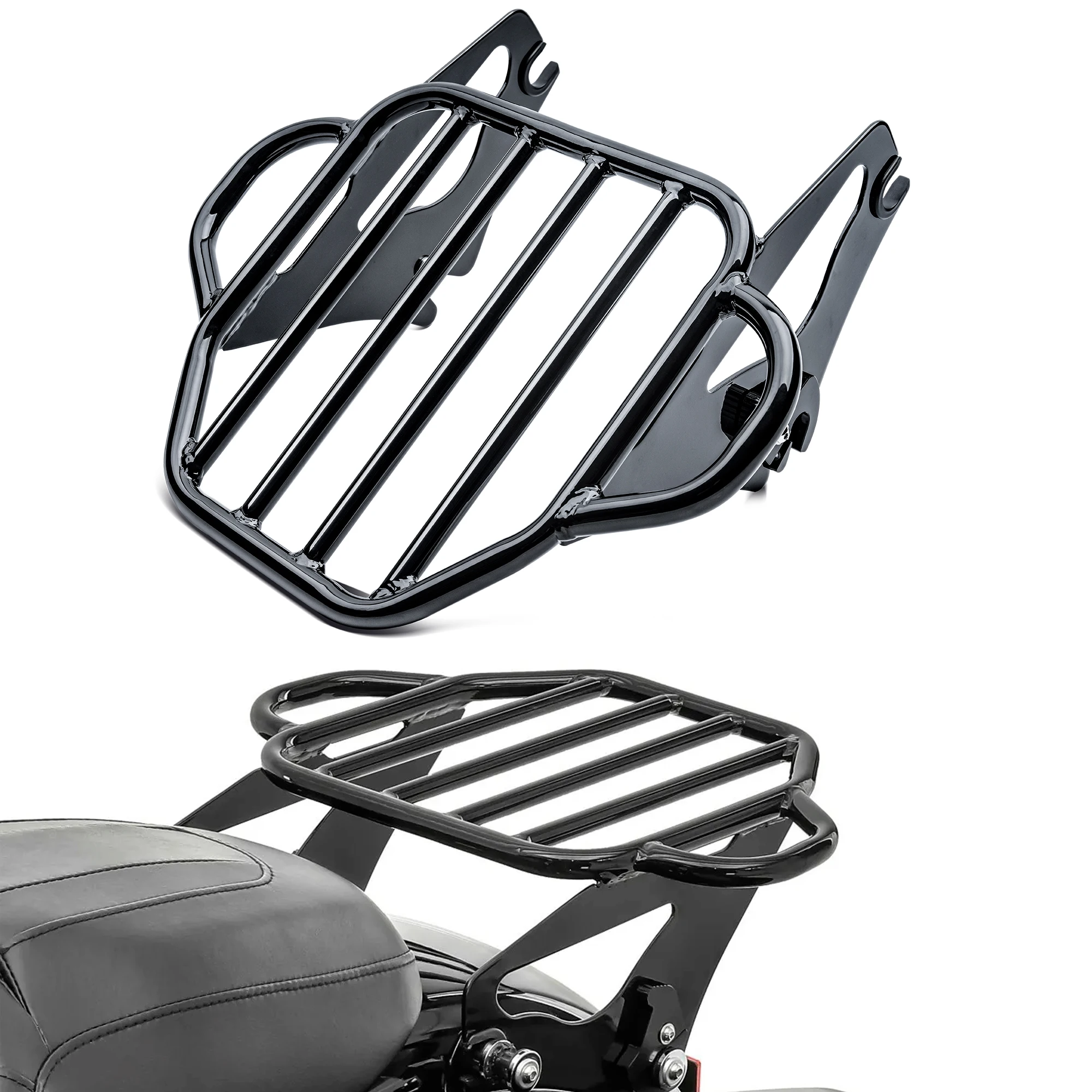 Detachable Two-Up Luggage Rack for Harley Touring Road King Road Glide Street Glide Electra Glide 2009-Up
Detachable Two-Up Luggage Rack for Harley Touring Road King Road Glide Street Glide Electra Glide 2009-Up