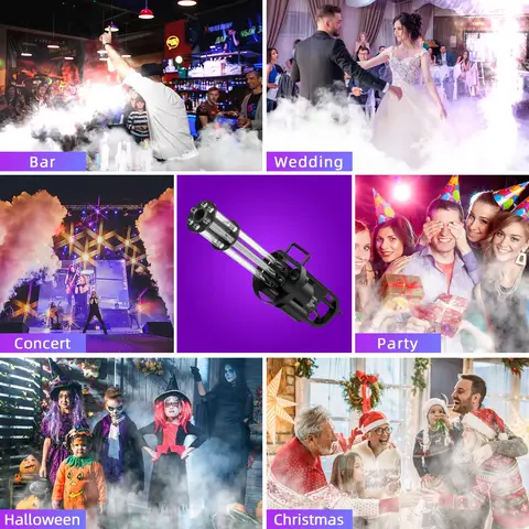 Special Stage Effect Gatling Handhold LED RGB Co2 Gun Jet Machine for Disco DJ Party