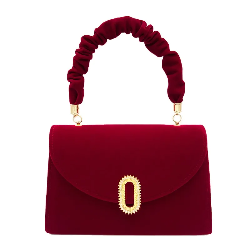New advanced sense bridesmaid crossbody bag red velvet wedding handbag with diamond jewelry wedding party dress bags
New advanced sense bridesmaid crossbody bag red velvet wedding handbag with diamond jewelry wedding party dress bags