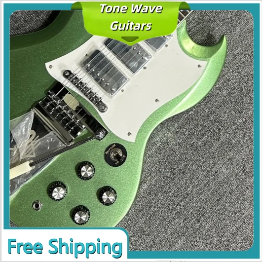 SG00S 40 Inch Green Electric Guitar Rosewood Neck Mahogany Body 22 Tone HHH Pickup Tremor System Vintage Classic Rock
SG00S 40 Inch Green Electric Guitar Rosewood Neck Mahogany Body 22 Tone HHH Pickup Tremor System Vintage Classic Rock