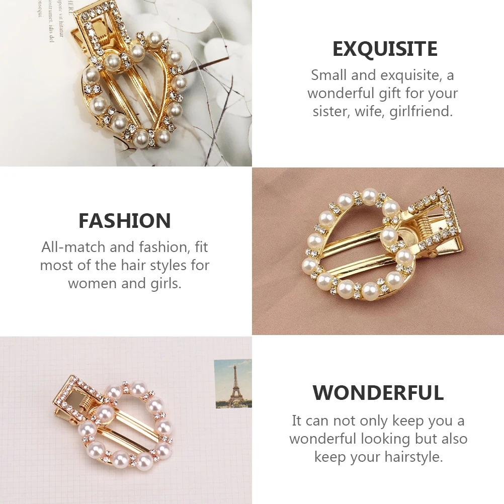 2 Pcs Pearl Hairpins Rhinestone Clips Women Accessories Smooth Elegant Girls Birthday Gift Hair Styling Clamps
2 Pcs Pearl Hairpins Rhinestone Clips Women Accessories Smooth Elegant Girls Birthday Gift Hair Styling Clamps