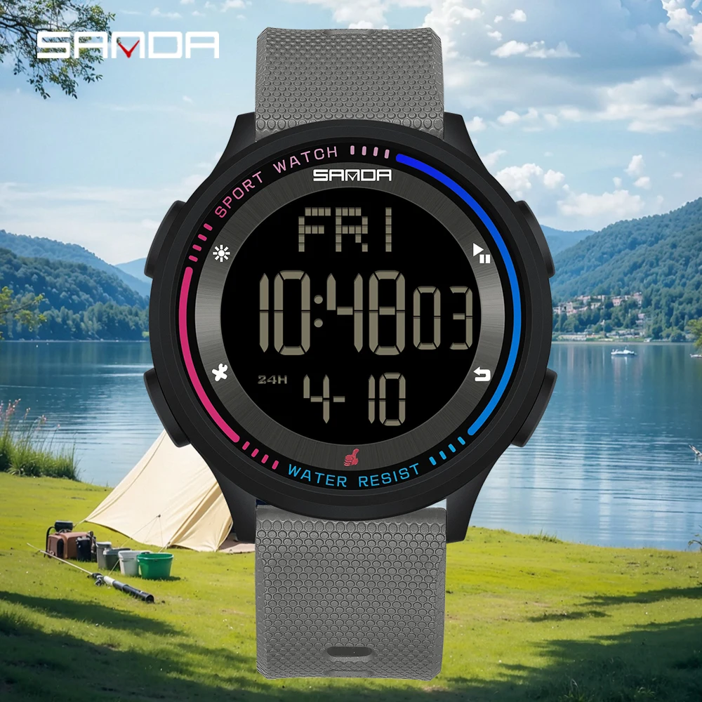 SANDA 6158 Fashion and Leisure Student Electronic Watch Sports Waterproof LED Timer Men's Electronic Digital Watch Alarm Clock
SANDA 6158 Fashion and Leisure Student Electronic Watch Sports Waterproof LED Timer Men's Electronic Digital Watch Alarm Clock