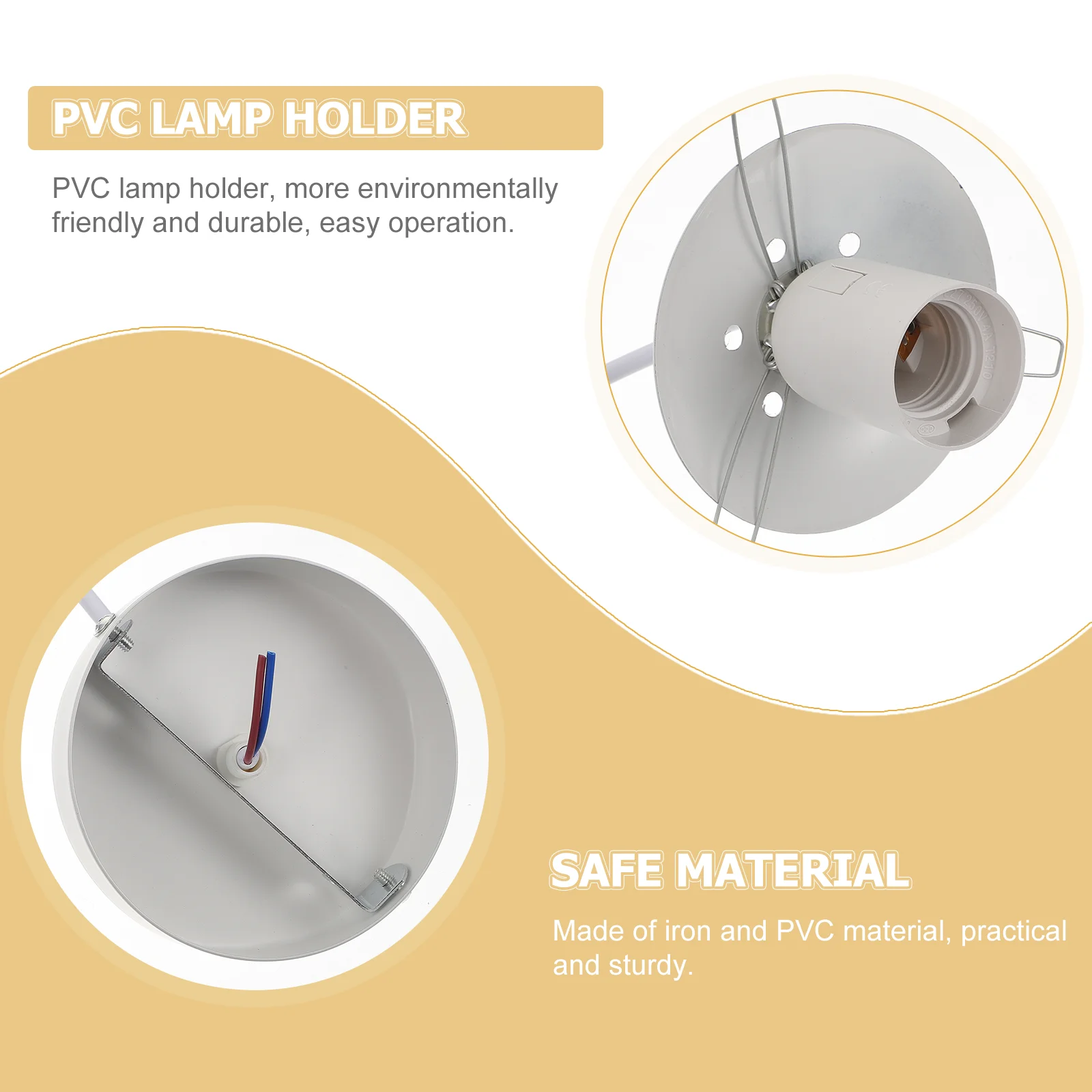Light Head Hanging Wire Accessories Ceiling Holder Parts Led Bulb PVC Lampshade Accessory
Light Head Hanging Wire Accessories Ceiling Holder Parts Led Bulb PVC Lampshade Accessory