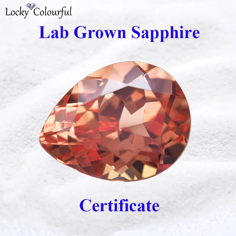 Lab Grown Sapphire Orange Color Top Quality Pear Shape Charm Beads for Diy Jewelry Making Bracelet Selectable AGL Certificate
Lab Grown Sapphire Orange Color Top Quality Pear Shape Charm Beads for Diy Jewelry Making Bracelet Selectable AGL Certificate