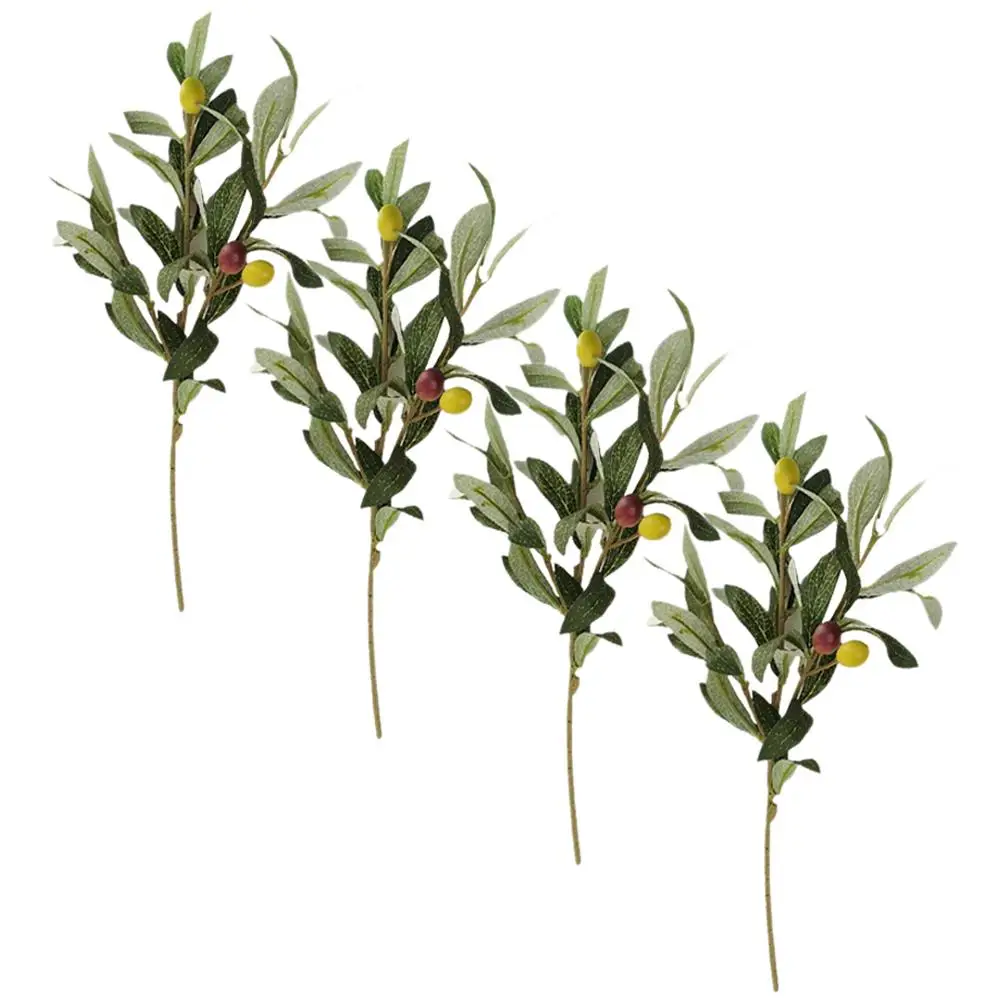Simulated Olive Branch with Fruit Encrypted Leaf Wedding Living Room Bedroom Dining Table 4pcs (3-pronged Branch) Home Decor
Simulated Olive Branch with Fruit Encrypted Leaf Wedding Living Room Bedroom Dining Table 4pcs (3-pronged Branch) Home Decor
