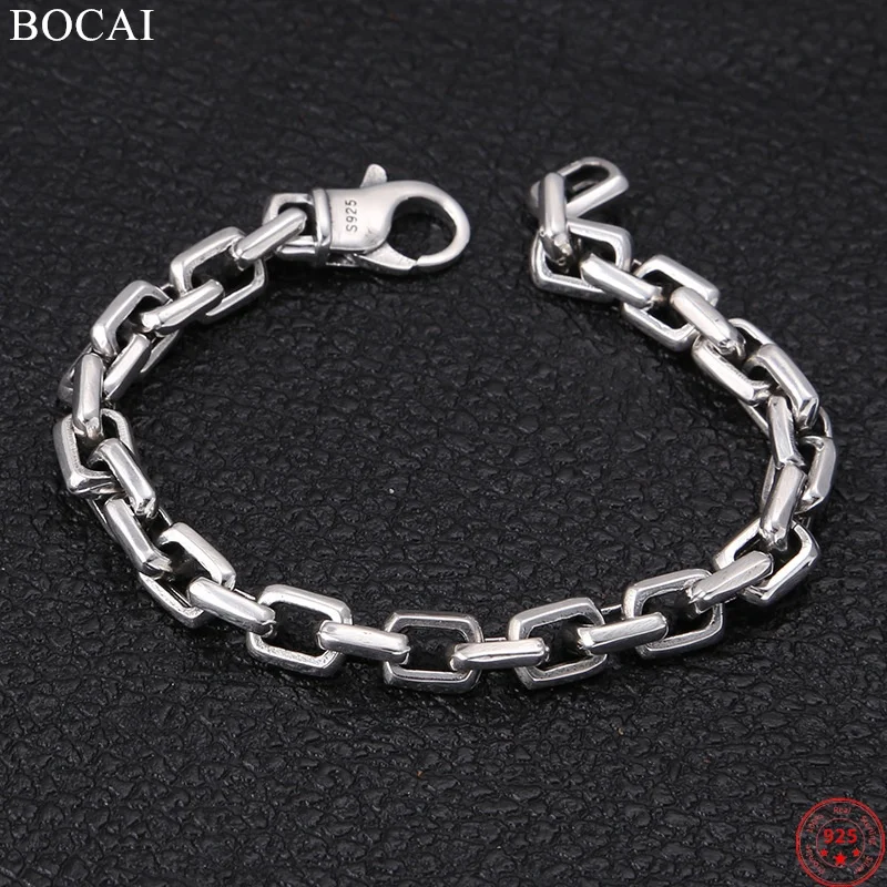 BOCAI S925 браслеты из стерлингового серебра для мужчин и женщин, новое простое квадратное ожерелье с О-образной цепочкой, женские модные ювелирные изделия, оптовая продажа
BOCAI S925 браслеты из стерлингового серебра для мужчин и женщин, новое простое квадратное ожерелье с О-образной цепочкой, женские модные ювелирные изделия, оптовая продажа