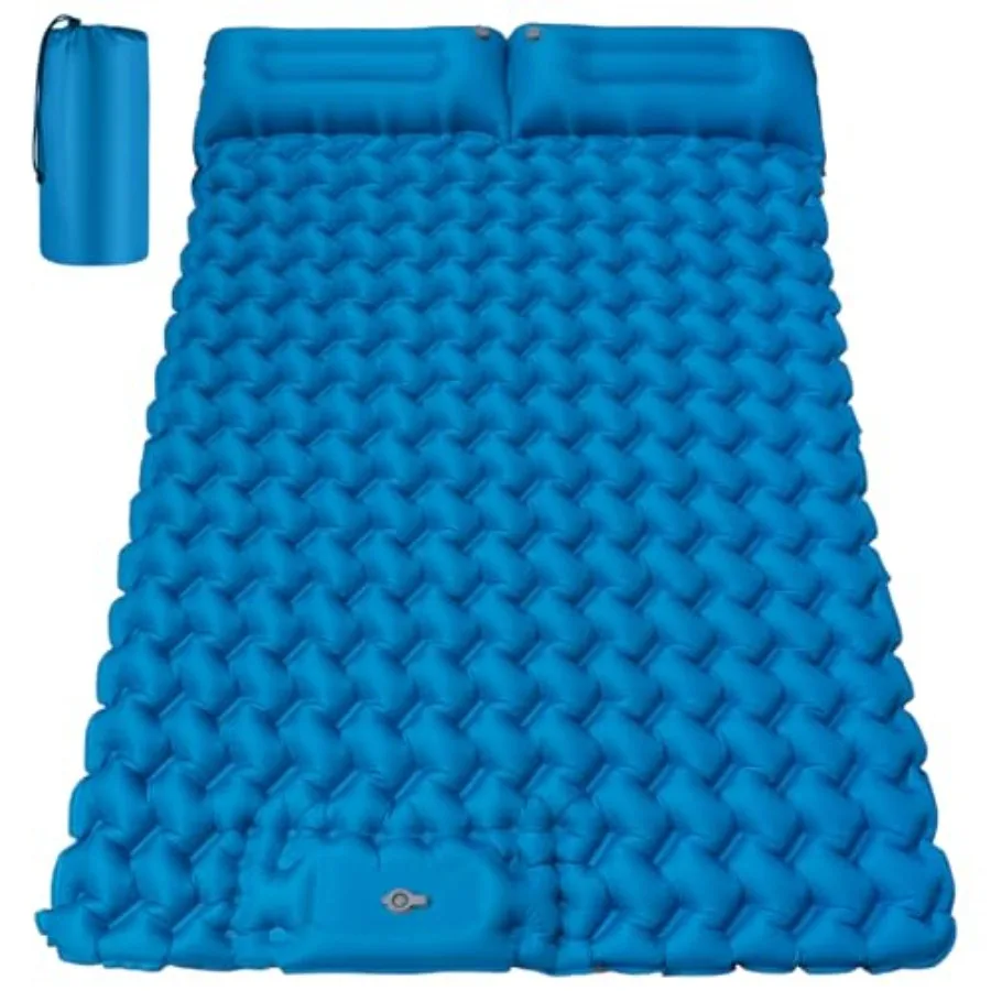 Double Camping Sleeping Pad, 4" Extra Thick 2 Person Inflatable Sleeping Pad with Built-in Foot Pump and Pillow, Ultralight Sel
Double Camping Sleeping Pad, 4" Extra Thick 2 Person Inflatable Sleeping Pad with Built-in Foot Pump and Pillow, Ultralight Sel