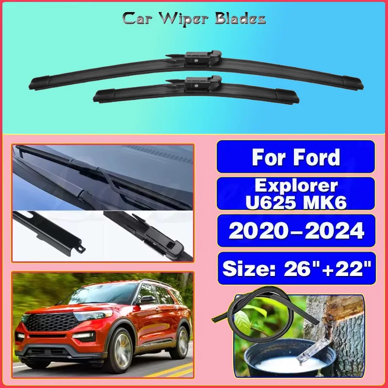 2pcs For Ford Explorer U625 MK6 2020 2021 2022 2023 2024 Wiper Front Wiper Blades Windshield Windscreen Car Rain Brush 26"+22"
2pcs For Ford Explorer U625 MK6 2020 2021 2022 2023 2024 Wiper Front Wiper Blades Windshield Windscreen Car Rain Brush 26"+22"