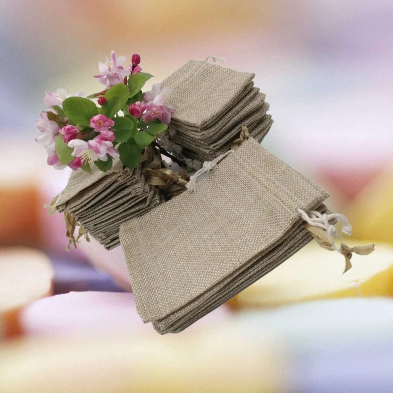50pcs Silk Ribbon Cotton Jute Bags Storage Sack Burlap Gift Sachet Pouch Packaging Drawstring Hessian Linen Decorations Woman
50pcs Silk Ribbon Cotton Jute Bags Storage Sack Burlap Gift Sachet Pouch Packaging Drawstring Hessian Linen Decorations Woman