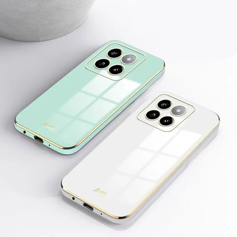 Skinlee For Xiaomi 14 Case Solid Color Square Plating Frame Soft Cover For Xiaomi 14 Pro Back Shell
Skinlee For Xiaomi 14 Case Solid Color Square Plating Frame Soft Cover For Xiaomi 14 Pro Back Shell
