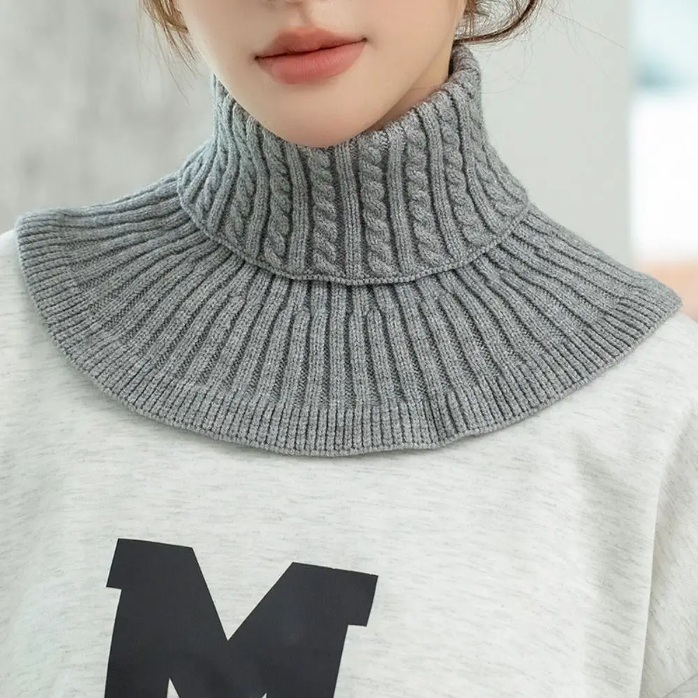 Simple Ribbed Turtleneck Fake Collar Warm Scarf Solid Color Wraps Knitted Bib Korean Style Wool Scarves Wool Scarf Autumn Winter 
Simple Ribbed Turtleneck Fake Collar Warm Scarf Solid Color Wraps Knitted Bib Korean Style Wool Scarves Wool Scarf Autumn Winter
