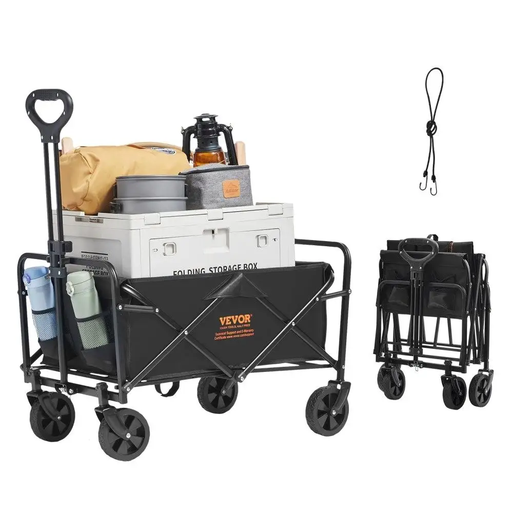 Heavy Duty Folding Wagon 2 Cu Ft 5 inch All Terrain Wheels 220 lbs Capacity Drink Holders for camping Shopping Garden
Heavy Duty Folding Wagon 2 Cu Ft 5 inch All Terrain Wheels 220 lbs Capacity Drink Holders for camping Shopping Garden