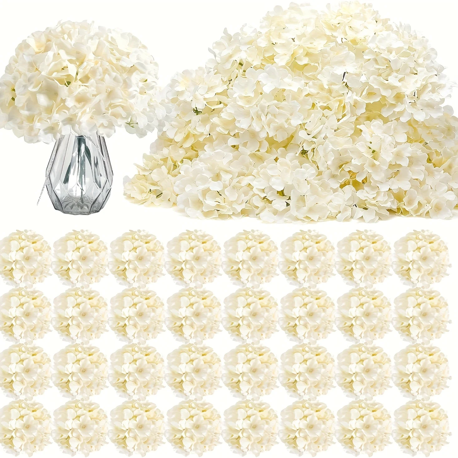 72pcs Hydrangea Artificial Flowers Hydrangea Flowers Artificial Flower Heads with Stems for Home Wedding Party Decorations
72pcs Hydrangea Artificial Flowers Hydrangea Flowers Artificial Flower Heads with Stems for Home Wedding Party Decorations