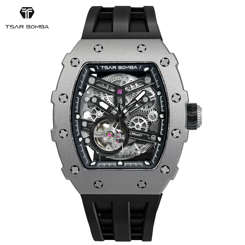 TSAR BOMBA Titanium Mechanical Watches for Men Automatic Mens Wristwatch Waterproof Luminous Clock Sapphire Tonneau Watch
TSAR BOMBA Titanium Mechanical Watches for Men Automatic Mens Wristwatch Waterproof Luminous Clock Sapphire Tonneau Watch