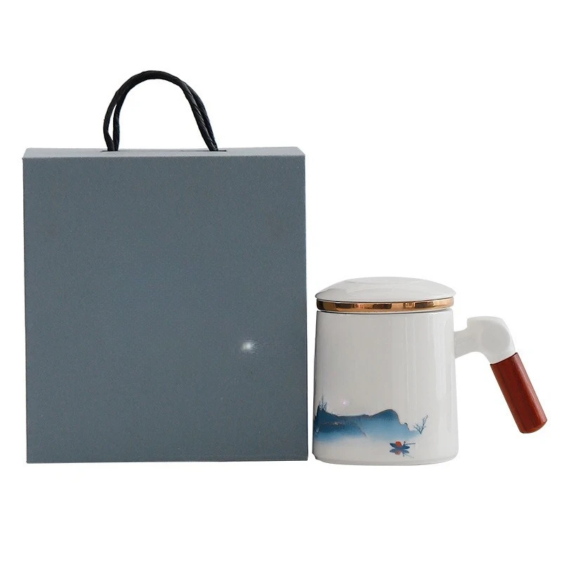 Teacup ceramic mug with lid large capacity filter tea cup office simple teacup separation
Teacup ceramic mug with lid large capacity filter tea cup office simple teacup separation