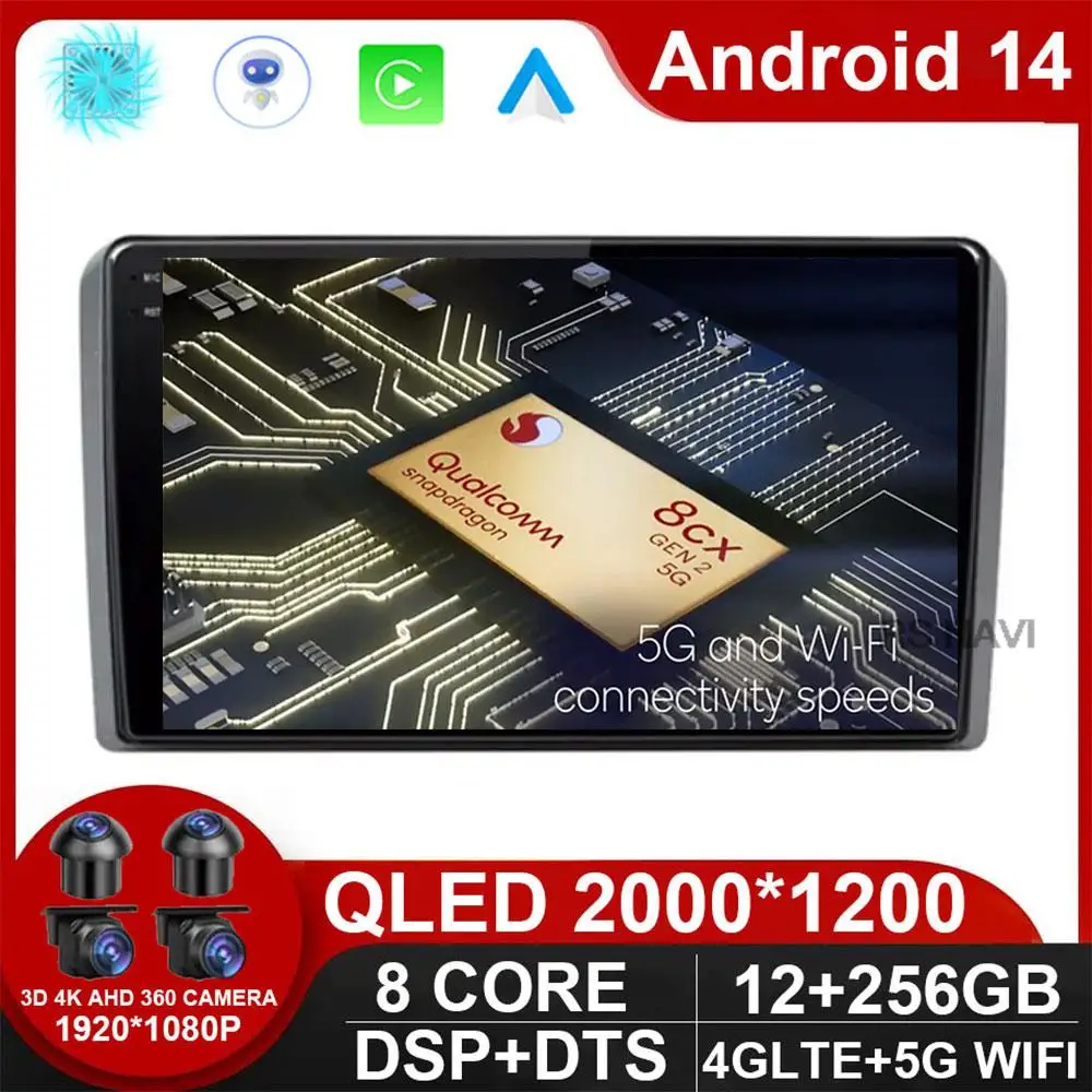 Беспроводное автомобильное радио Carplay Android 14 для Audi A3 2 8P 2003-2013, мультимедийное GPS-авторадио 4G WIFI DSP без DVD 2DIN
Беспроводное автомобильное радио Carplay Android 14 для Audi A3 2 8P 2003-2013, мультимедийное GPS-авторадио 4G WIFI DSP без DVD 2DIN