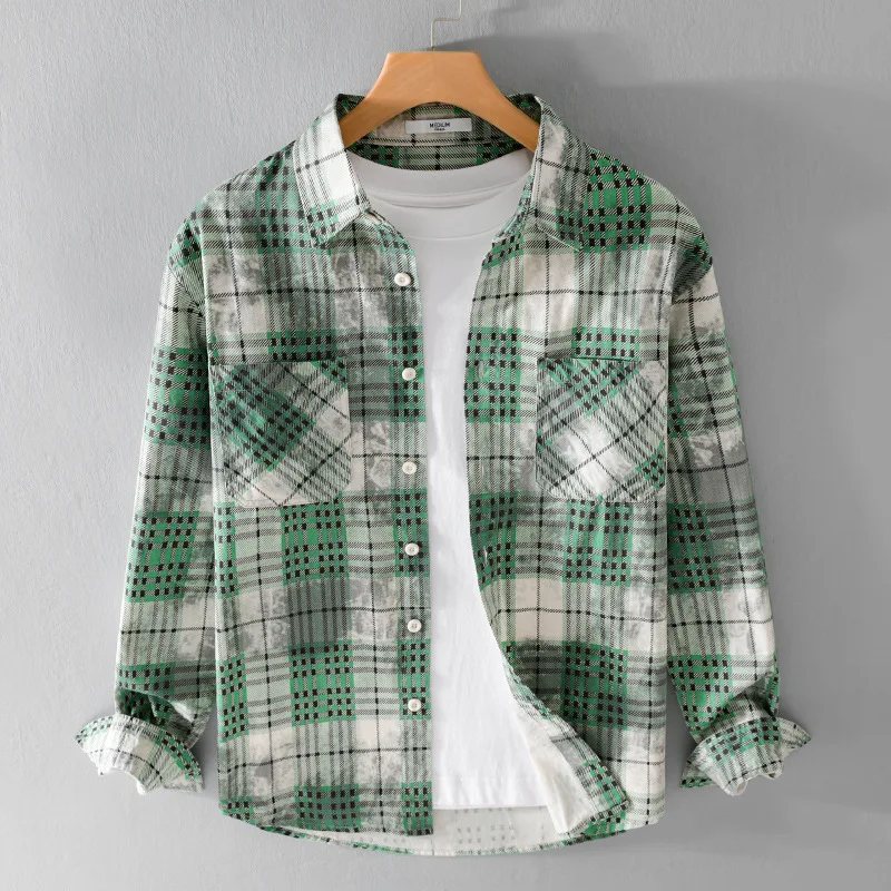 Весенне-осенняя мужская модная универсальная простая рубашка в клетку, свободная, удобная, свежая и повседневная рубашка с длинным рукавом
Весенне-осенняя мужская модная универсальная простая рубашка в клетку, свободная, удобная, свежая и повседневная рубашка с длинным рукавом