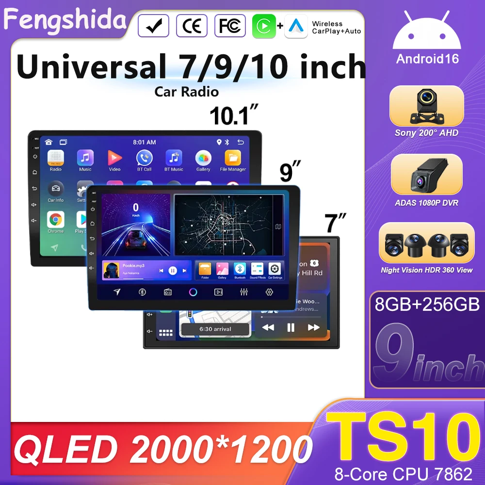 Wireless Carplay 2din Android 14 Car Radio Multimedia Video Player Universal 7/9/10 inch AutoRadio GPS Navigation 4G WiFi
Wireless Carplay 2din Android 14 Car Radio Multimedia Video Player Universal 7/9/10 inch AutoRadio GPS Navigation 4G WiFi