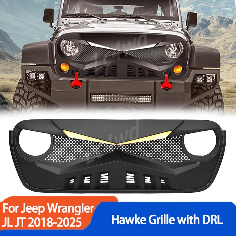 LC4WD 4x4 внешние аксессуары решетка Hawke с DRL указателем поворота гоночная решетка для Jeep Wrangler JL Gladiator JT 2018-2025
LC4WD 4x4 внешние аксессуары решетка Hawke с DRL указателем поворота гоночная решетка для Jeep Wrangler JL Gladiator JT 2018-2025