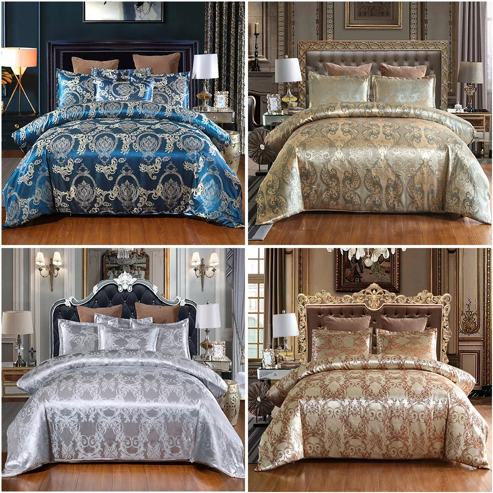 3PCS Home Textile European Satin Jacquard Bedding Set Duvet Cover Pillowcase Juego De Ropa De Cama De Lujo Ligero Bedding Set
3PCS Home Textile European Satin Jacquard Bedding Set Duvet Cover Pillowcase Juego De Ropa De Cama De Lujo Ligero Bedding Set