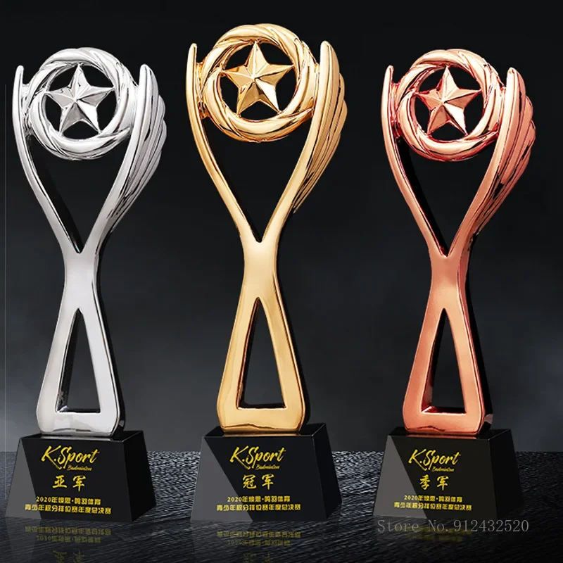 Custom Creative, Electroplating Resin Five-Pointed Star Trophy, Gold, Silver, Bronze, School, Competition Award, Home Decor, 1Pc
Custom Creative, Electroplating Resin Five-Pointed Star Trophy, Gold, Silver, Bronze, School, Competition Award, Home Decor, 1Pc