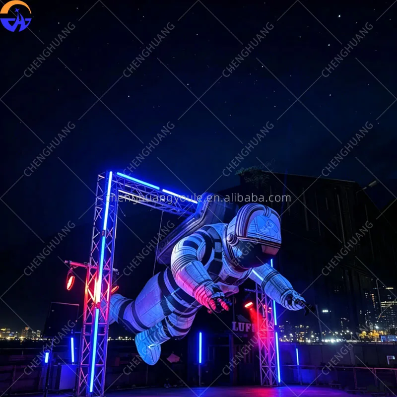 Giant Inflatable Astronaut with White LED Light Air Blow Hanging Spaceman Decoration for Concert Nightclub Event Advertising
Giant Inflatable Astronaut with White LED Light Air Blow Hanging Spaceman Decoration for Concert Nightclub Event Advertising