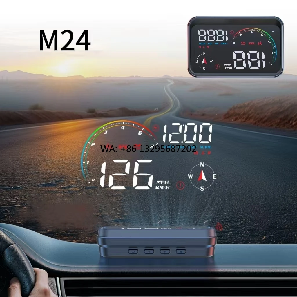 Проекционный дисплей HUD M24 для автомобиля 2025 года: цифровой GPS-спидометр, проекция на лобовое стекло, универсальный автомобильный прибор для измерения скорости
Проекционный дисплей HUD M24 для автомобиля 2025 года: цифровой GPS-спидометр, проекция на лобовое стекло, универсальный автомобильный прибор для измерения скорости
