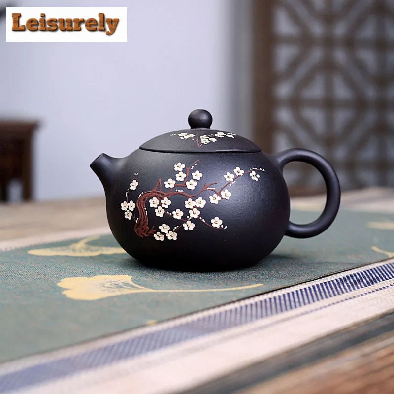 420ml Creative Yixing Purple Clay Teapots Handmade Plum Blossom Xishi Pot Raw Ore Black Mud Kettle Chinese Zisha Tea Set Craft
420ml Creative Yixing Purple Clay Teapots Handmade Plum Blossom Xishi Pot Raw Ore Black Mud Kettle Chinese Zisha Tea Set Craft