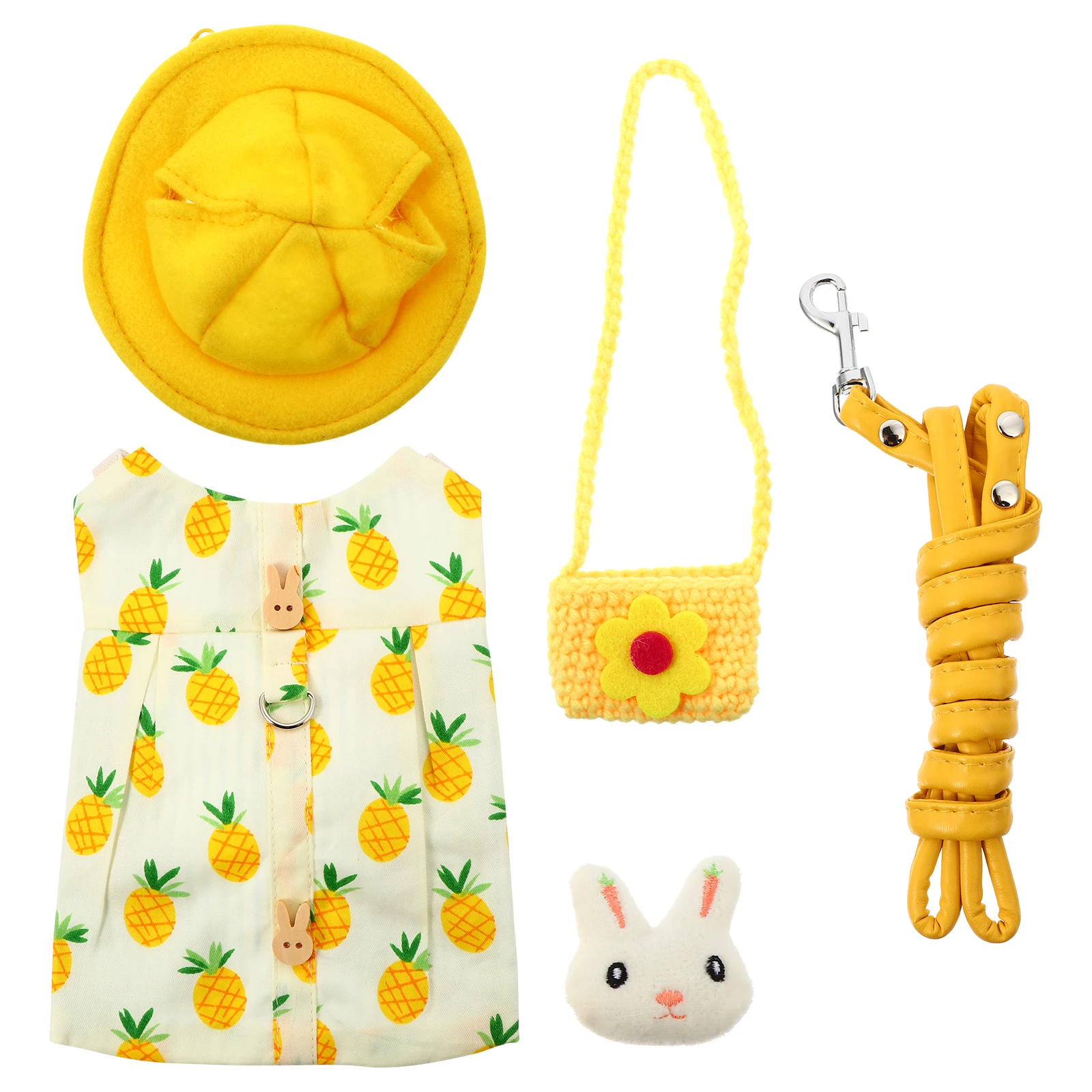 Rabbit Harness Set Yellow Stripe Outdoor Costume Pet Clothes Cotton Cartoon Rabbit Harness With Leash Style for Small Pets
Rabbit Harness Set Yellow Stripe Outdoor Costume Pet Clothes Cotton Cartoon Rabbit Harness With Leash Style for Small Pets