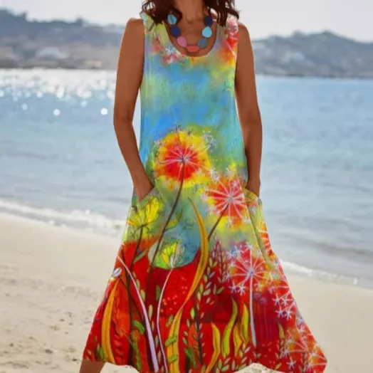 2026 Spring/Summer New Women's Sleeveless Pocket Printed Fashion Women's Dress
2026 Spring/Summer New Women's Sleeveless Pocket Printed Fashion Women's Dress