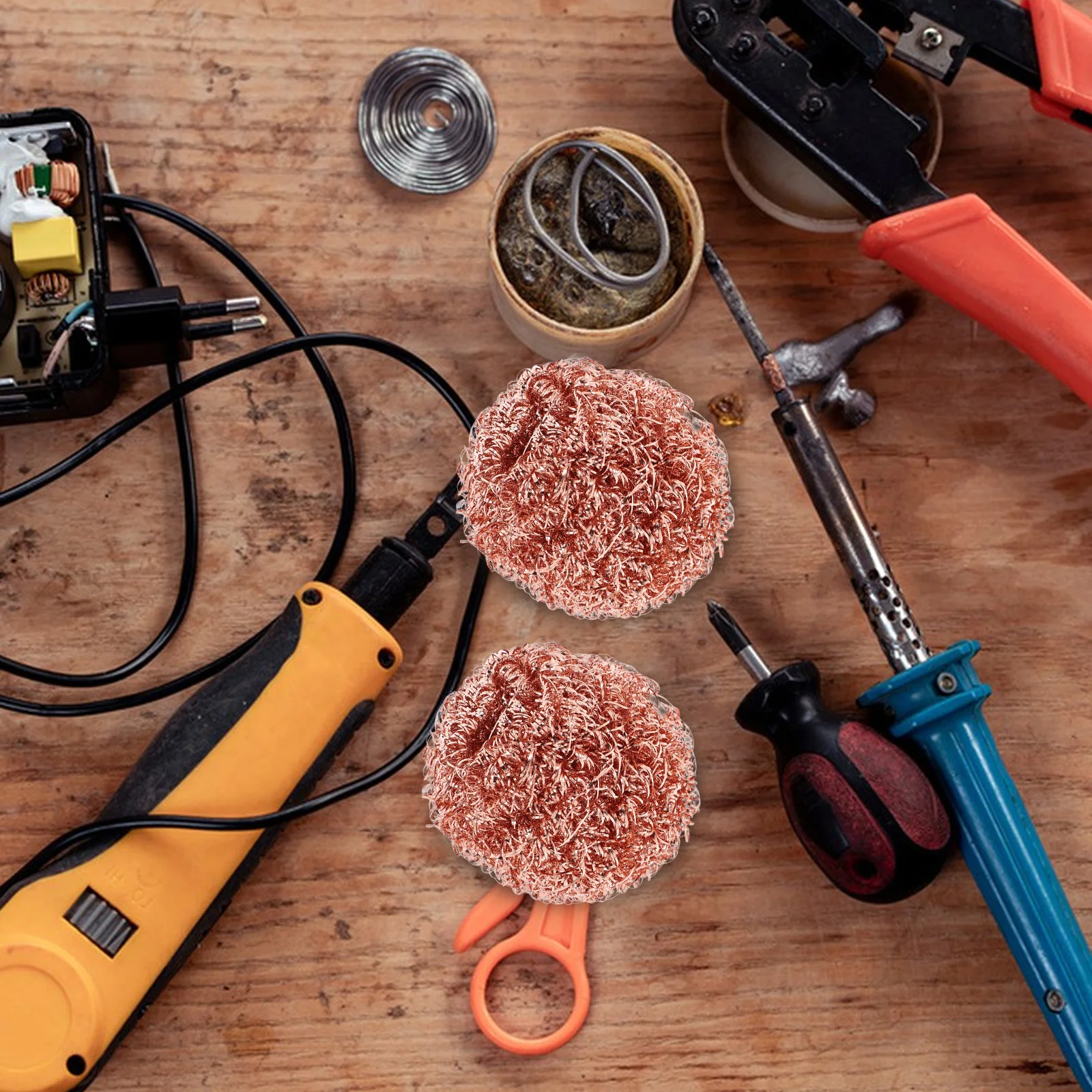 6pcs Soldering Iron Tip Cleaner Copper Ball High Efficiency Pads Tin Welding Sponge Electronics Repair soldering supplies metal
6pcs Soldering Iron Tip Cleaner Copper Ball High Efficiency Pads Tin Welding Sponge Electronics Repair soldering supplies metal