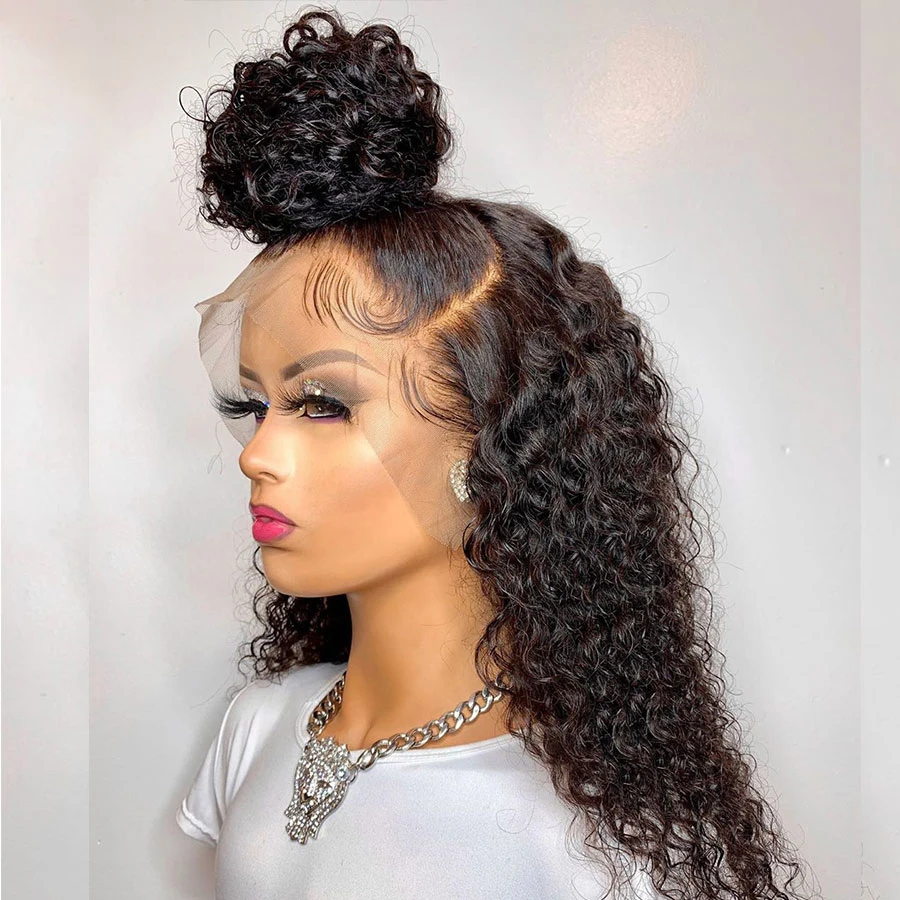 Middle Part Glueless Soft Natural Black 180% Density Kinky Curly Preplucked 26inch Long Lace Front Wig For Women BabyHair Daily
Middle Part Glueless Soft Natural Black 180% Density Kinky Curly Preplucked 26inch Long Lace Front Wig For Women BabyHair Daily