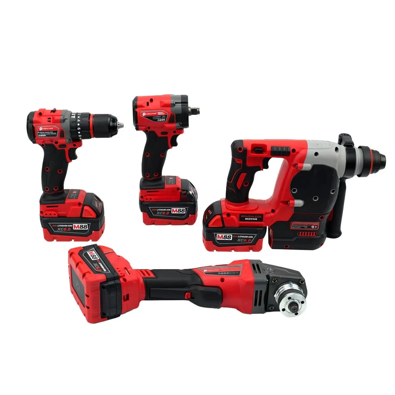 Portable 20V 4.0Ah brushless cordless keyless industrial grade tool set, light impact drill, cutting and polishing
Portable 20V 4.0Ah brushless cordless keyless industrial grade tool set, light impact drill, cutting and polishing