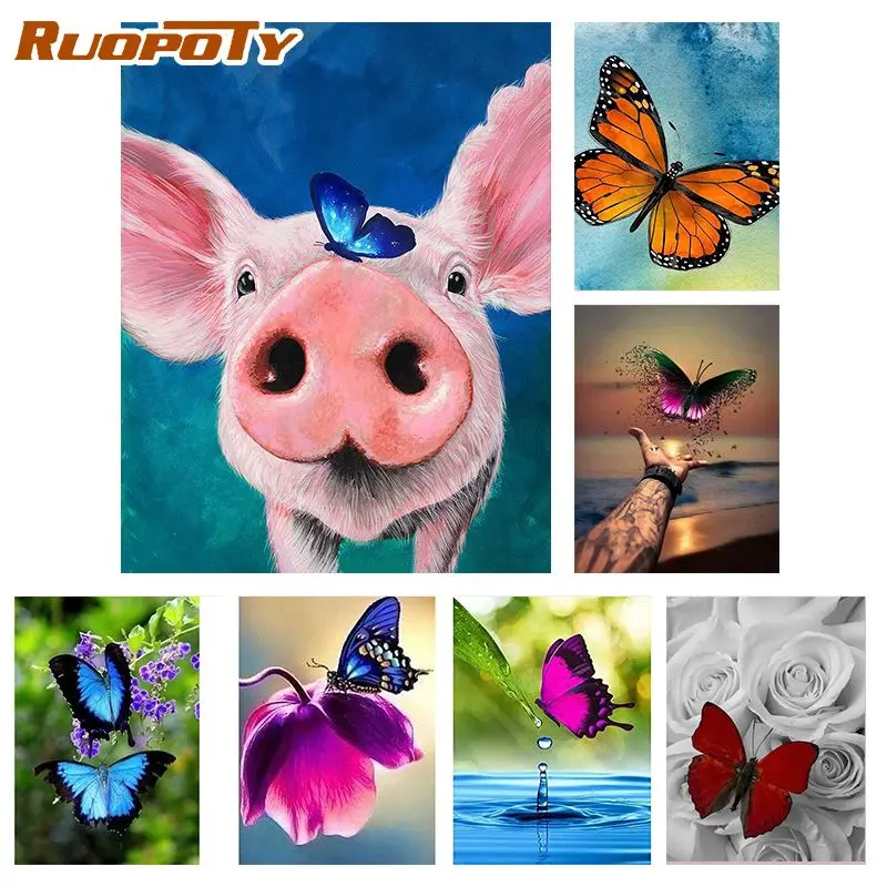 RUOPOTY 5D Diamond Mosaic Butterfly Diamond Painting Full Square Rhinestone Of Pictures Diamond Embroidery
RUOPOTY 5D Diamond Mosaic Butterfly Diamond Painting Full Square Rhinestone Of Pictures Diamond Embroidery