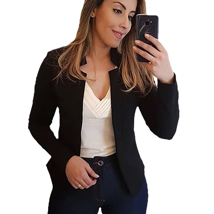 New Solid Color Small Suit Solid Color Cardigan Jacket 2025 Women's Clothing
New Solid Color Small Suit Solid Color Cardigan Jacket 2025 Women's Clothing