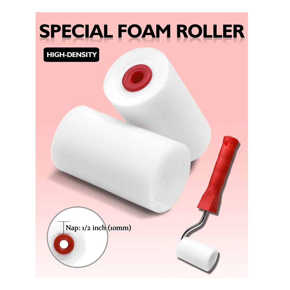 AF95-16Pcs 2 Inch Small Paint Roller With 2 Paint Trays, House Painting Roller Brush For Walls, Cabinets, Crafts, Touch Ups
AF95-16Pcs 2 Inch Small Paint Roller With 2 Paint Trays, House Painting Roller Brush For Walls, Cabinets, Crafts, Touch Ups