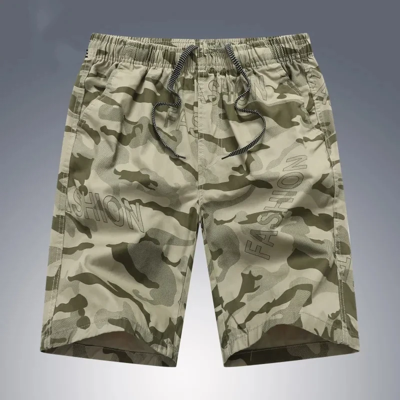 Men's Camouflage Cotton Shorts Summer Casual Loose Fit Cargo Shorts Elastic Waist Knee Length
Men's Camouflage Cotton Shorts Summer Casual Loose Fit Cargo Shorts Elastic Waist Knee Length