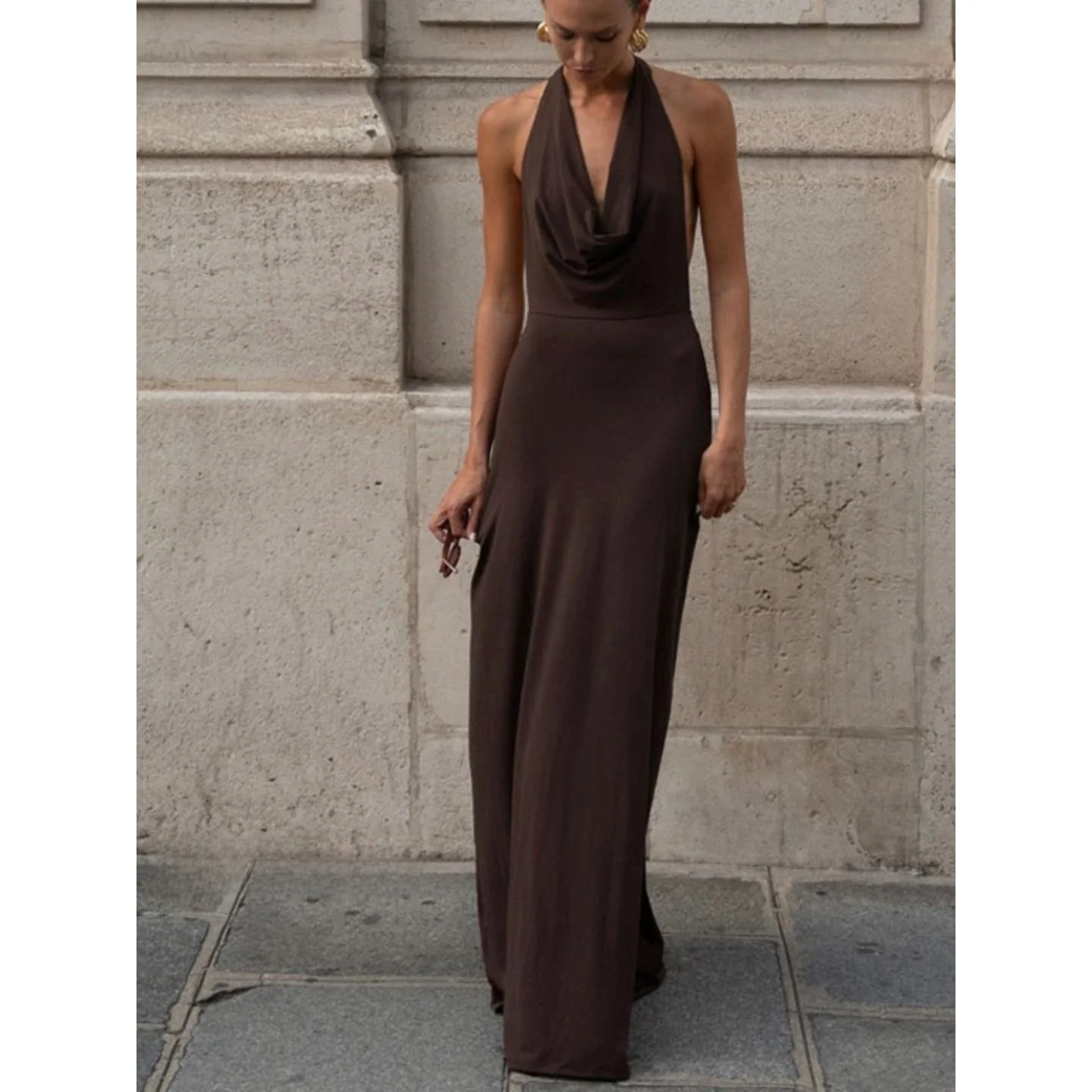 Sexy Halter Neck Long Evening Dress Women's Party Dress Back Vest Dress Trendy Late Summer Early Autumn New Arrival
Sexy Halter Neck Long Evening Dress Women's Party Dress Back Vest Dress Trendy Late Summer Early Autumn New Arrival