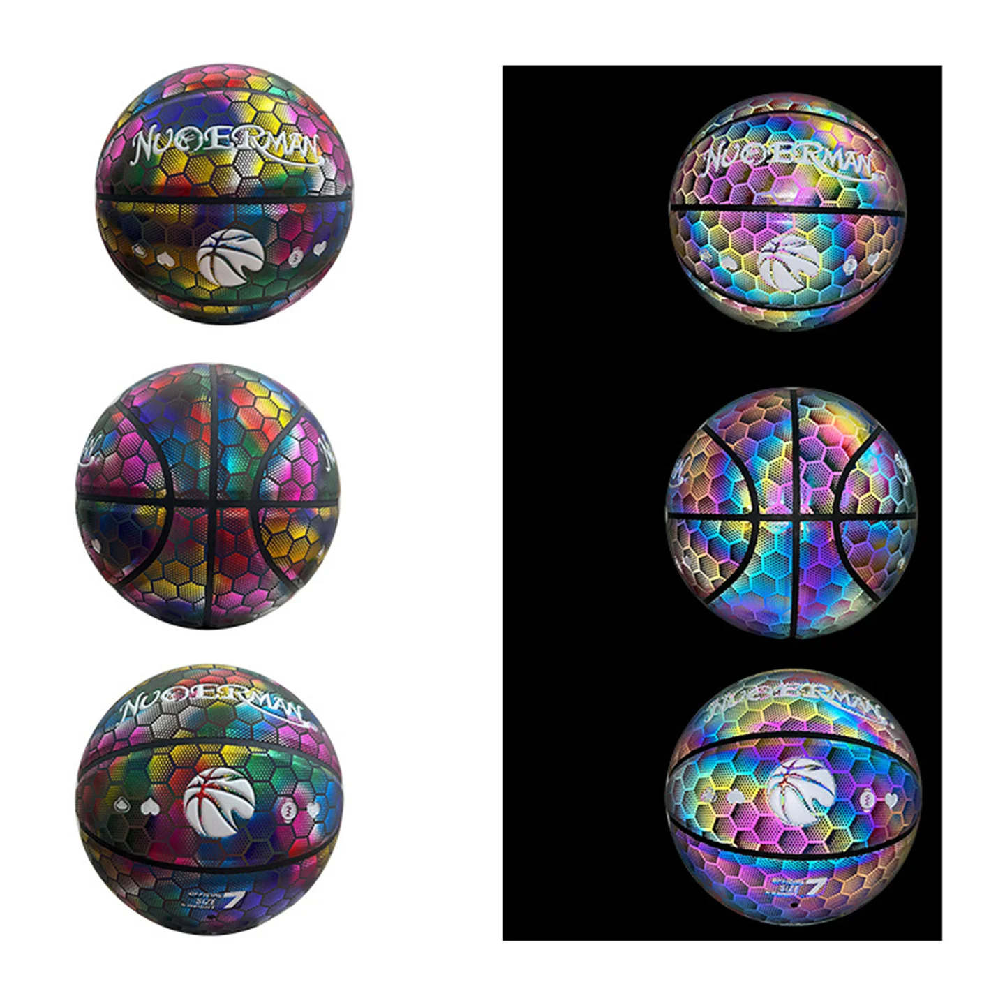 Genuine Cowhide Size 7# Noctilucent Basketball Official Competition Adult Student Indoor Outdoor Street Reflect Light Basketball
Genuine Cowhide Size 7# Noctilucent Basketball Official Competition Adult Student Indoor Outdoor Street Reflect Light Basketball