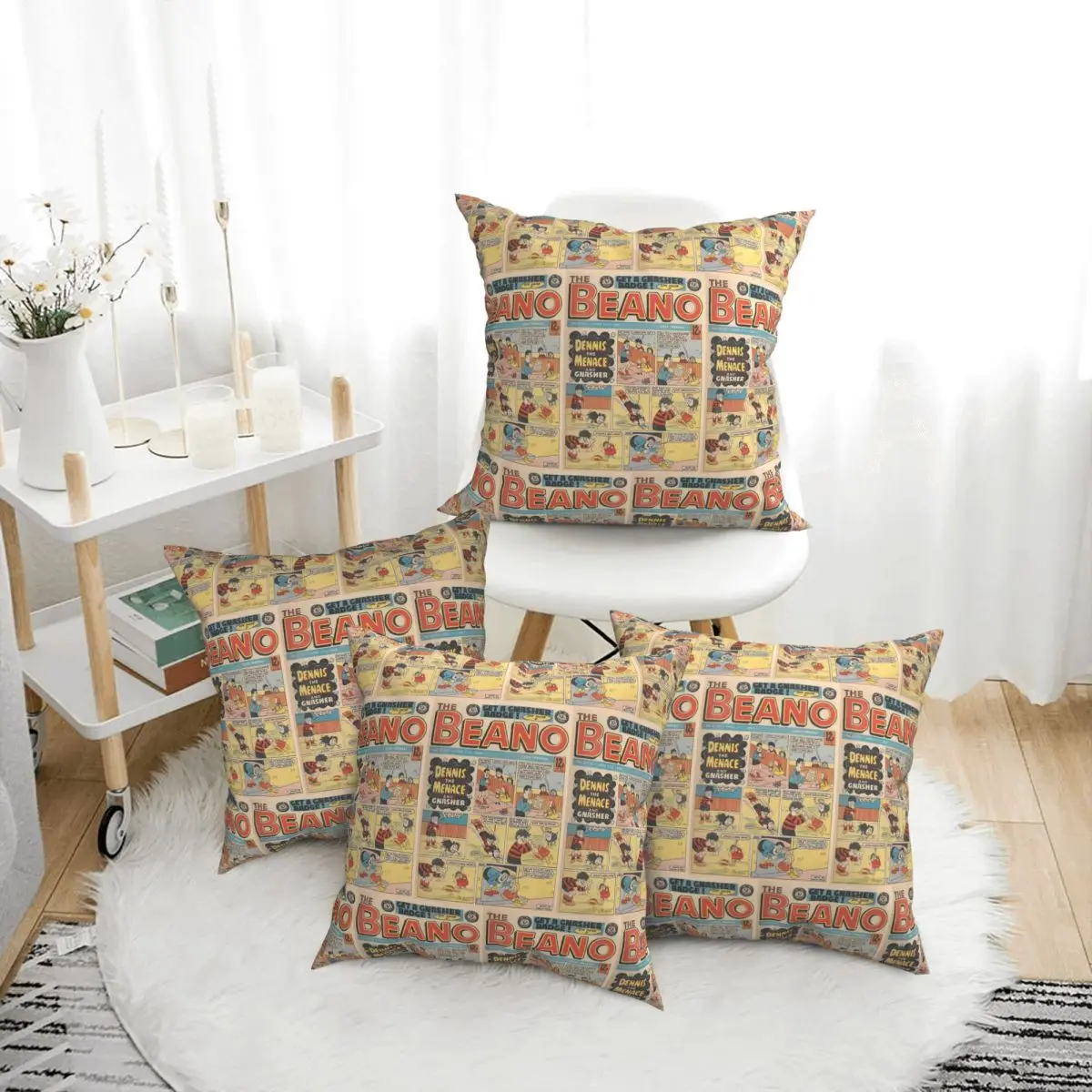 1984 Beano Classic Dennis The Menace And Gnasher 4pcs Square Pillowcase Pillow Cover Cushion Comfort Throw Pillow for Home Sofa
1984 Beano Classic Dennis The Menace And Gnasher 4pcs Square Pillowcase Pillow Cover Cushion Comfort Throw Pillow for Home Sofa