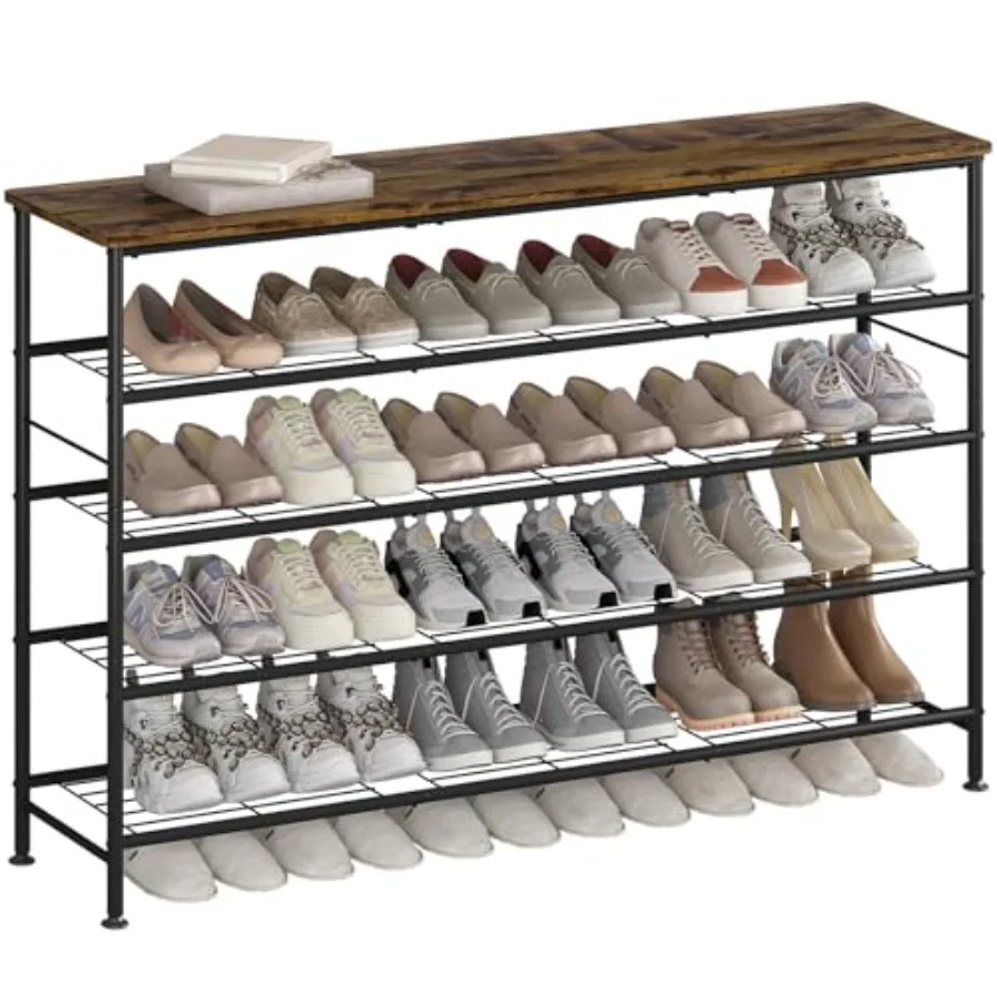 Soe Rack 5 Tier Soe Stora Orgazer Metal Mes Sees wit MDF Top oard for Entryway allway Clot edroom Living Room lack+Rustic rown
Soe Rack 5 Tier Soe Stora Orgazer Metal Mes Sees wit MDF Top oard for Entryway allway Clot edroom Living Room lack+Rustic rown