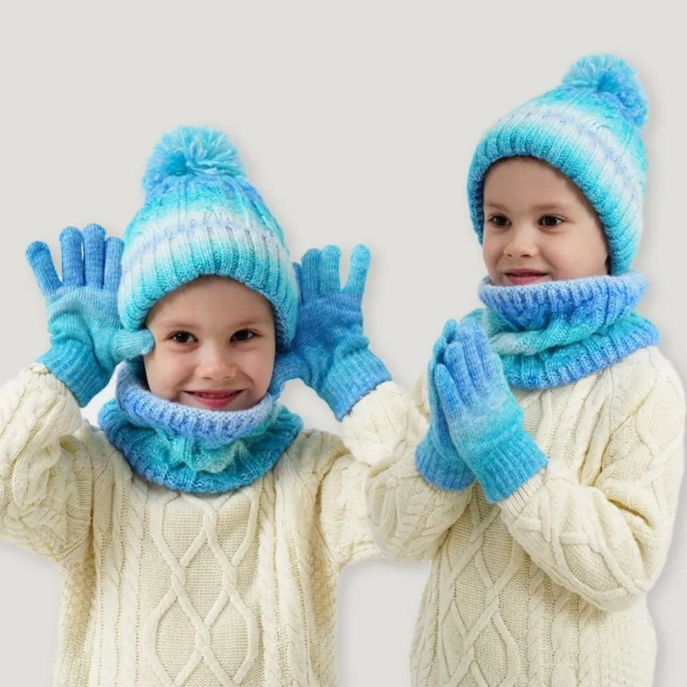 3pcs Outdoor Children's Hat Scarf Gloves Set 3-10Y Kids Warm Toddler Bonnet Thicken Gradient Color Pompom Knitted Hats Winter
3pcs Outdoor Children's Hat Scarf Gloves Set 3-10Y Kids Warm Toddler Bonnet Thicken Gradient Color Pompom Knitted Hats Winter