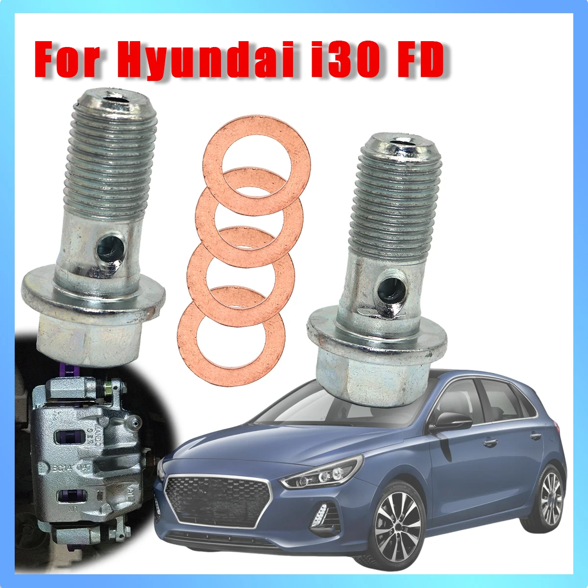 Front Left Right Rear Caliper Hose Lines Banjo Fittings Bolts Copper Sealing Crush Washers Repair For Hyundai i30 FD 2007-2017
Front Left Right Rear Caliper Hose Lines Banjo Fittings Bolts Copper Sealing Crush Washers Repair For Hyundai i30 FD 2007-2017