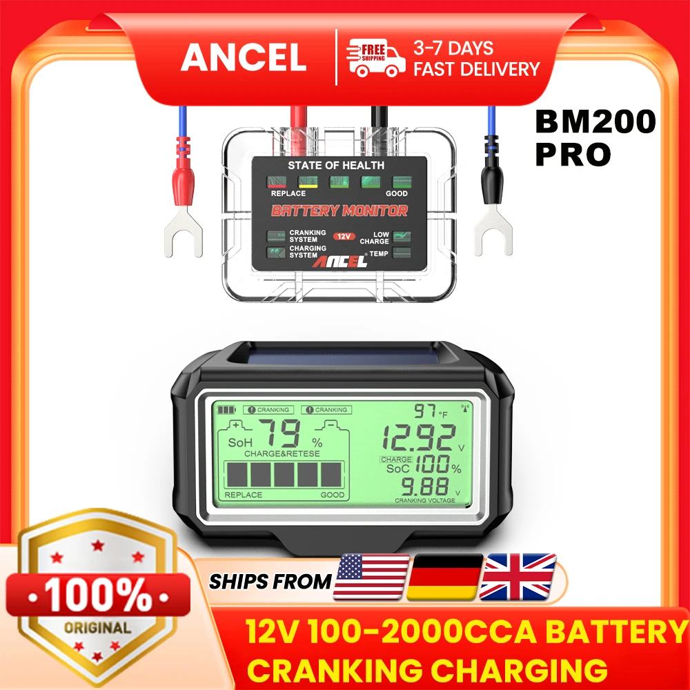 ANCEL BM200 PRO 12 В тестер автомобильного аккумулятора монитор 433 МГц беспроводная передача монитор аккумулятора с зарядкой при запуске тестовое напряжение
ANCEL BM200 PRO 12 В тестер автомобильного аккумулятора монитор 433 МГц беспроводная передача монитор аккумулятора с зарядкой при запуске тестовое напряжение