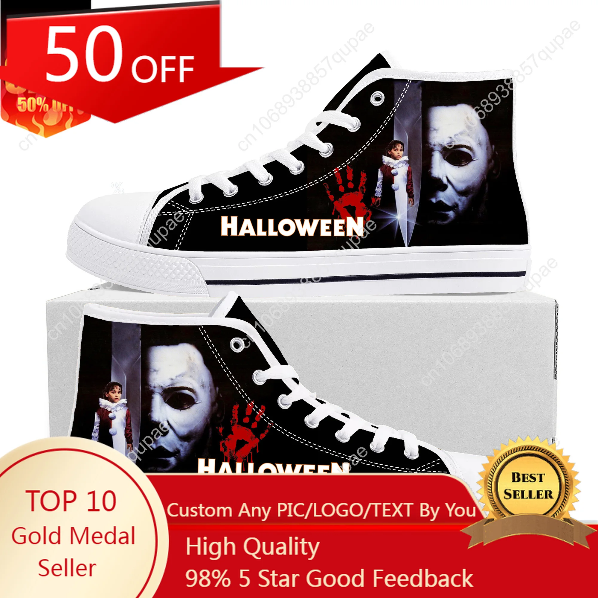 Michael Myers Halloween Killer High Top High Quality Sneakers Mens Womens Lightweight Flat Casual Shoes
Michael Myers Halloween Killer High Top High Quality Sneakers Mens Womens Lightweight Flat Casual Shoes