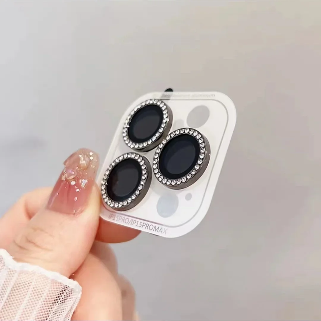2-3Pcs Glitter Diamond Camera Lens Screen Protector For IPhone 17 16 15 Pro Max 12 Mini Plus 15Pro Tempered Glass Full Cover 2-3Pcs Glitter Diamond Camera Lens Screen Protector For IPhone 17 16 15 Pro Max 12 Mini Plus 15Pro Tempered Glass Full Cover