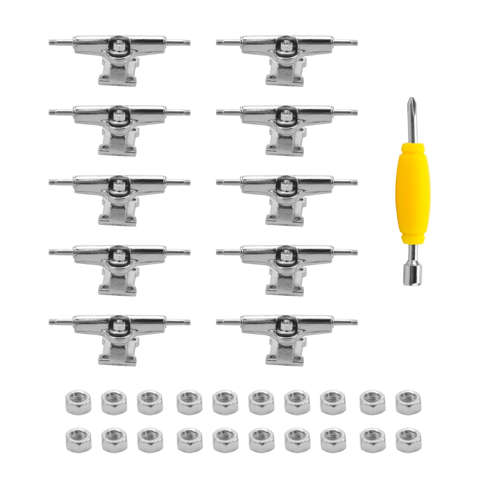 10 Pcs 29mm Fingerboard Trucks Finger Skateboard Deck with Nuts with Spanner Screwdriver for Finger Skateboards
10 Pcs 29mm Fingerboard Trucks Finger Skateboard Deck with Nuts with Spanner Screwdriver for Finger Skateboards